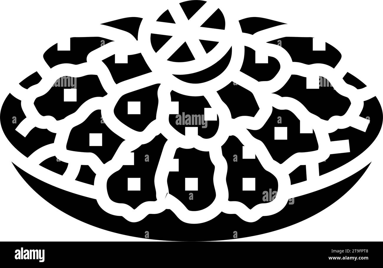 lentille kofte turkish cuisine glyphe icône illustration vectorielle Illustration de Vecteur
