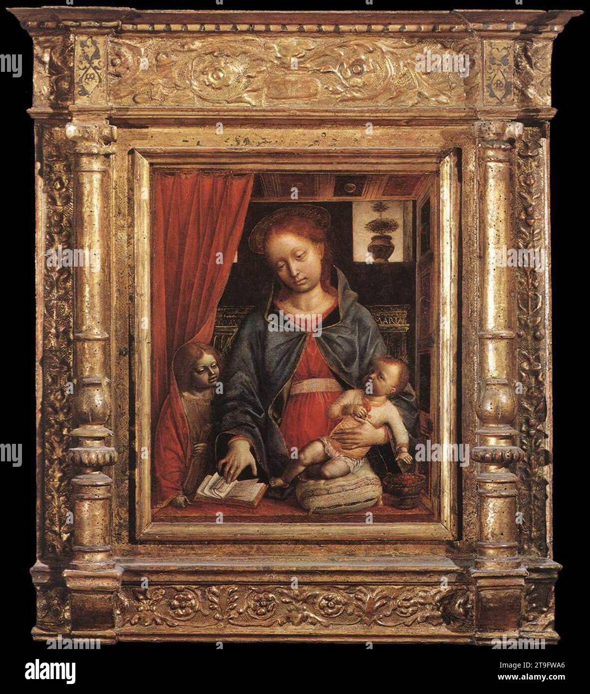 Madonna et enfant avec un ange 1479-80 par Vincenzo Foppa Banque D'Images