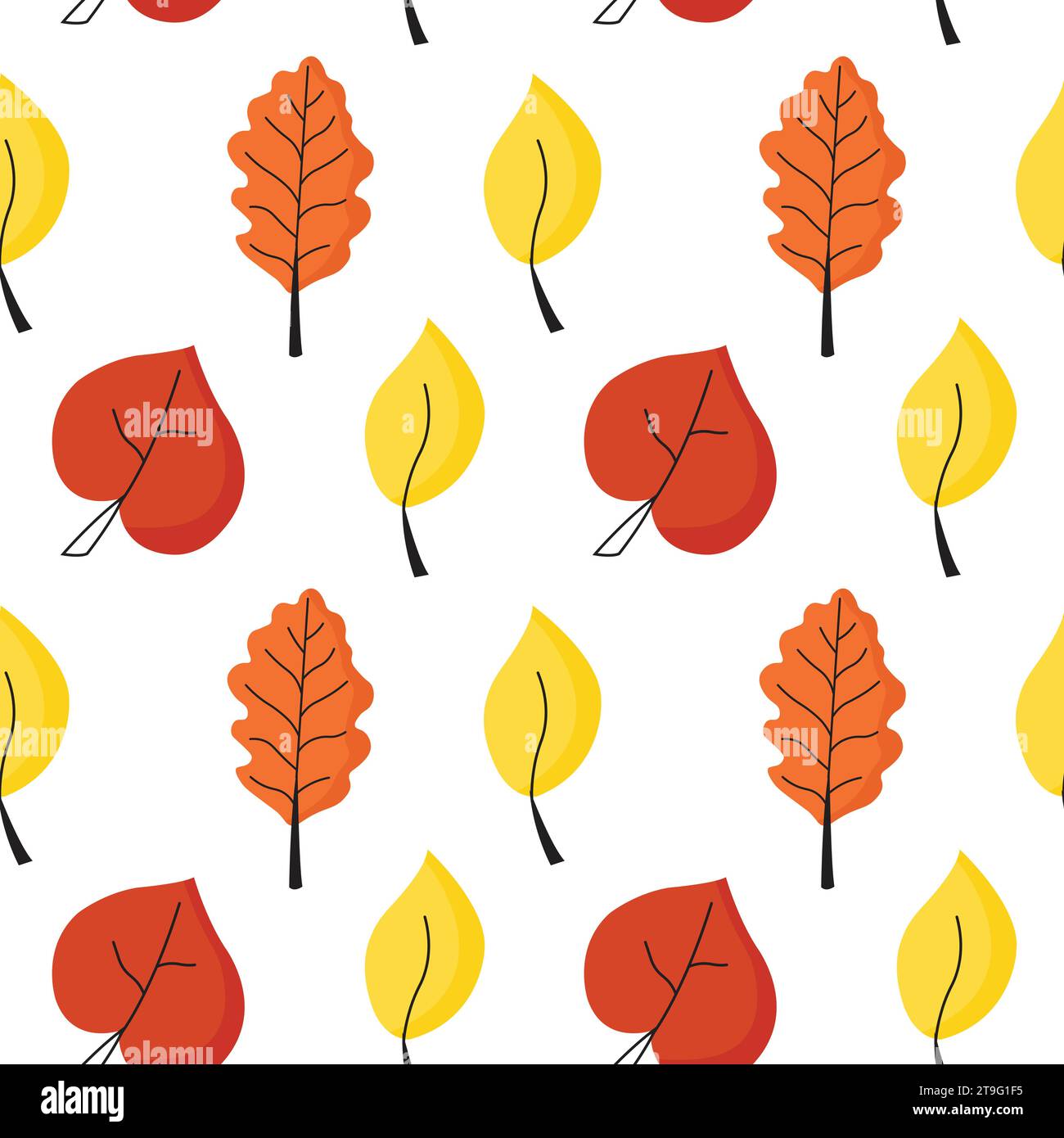 Motif sans couture des feuilles d'automne. Textile et texture design feuilles de chêne colorées. Illustration de Vecteur