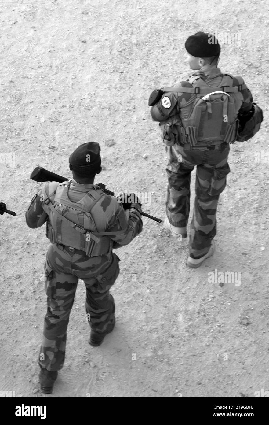Paris, France - 2 septembre 2019 : une patrouille militaire dans le centre de Paris. Banque D'Images