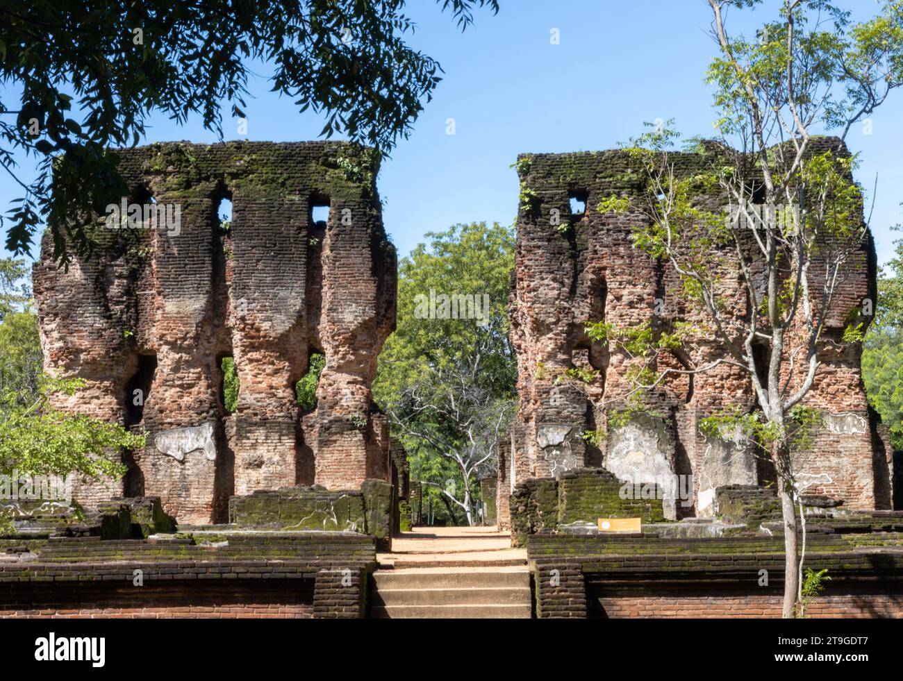 Ruines à Polonnaruwa, Sri Lanka Banque D'Images