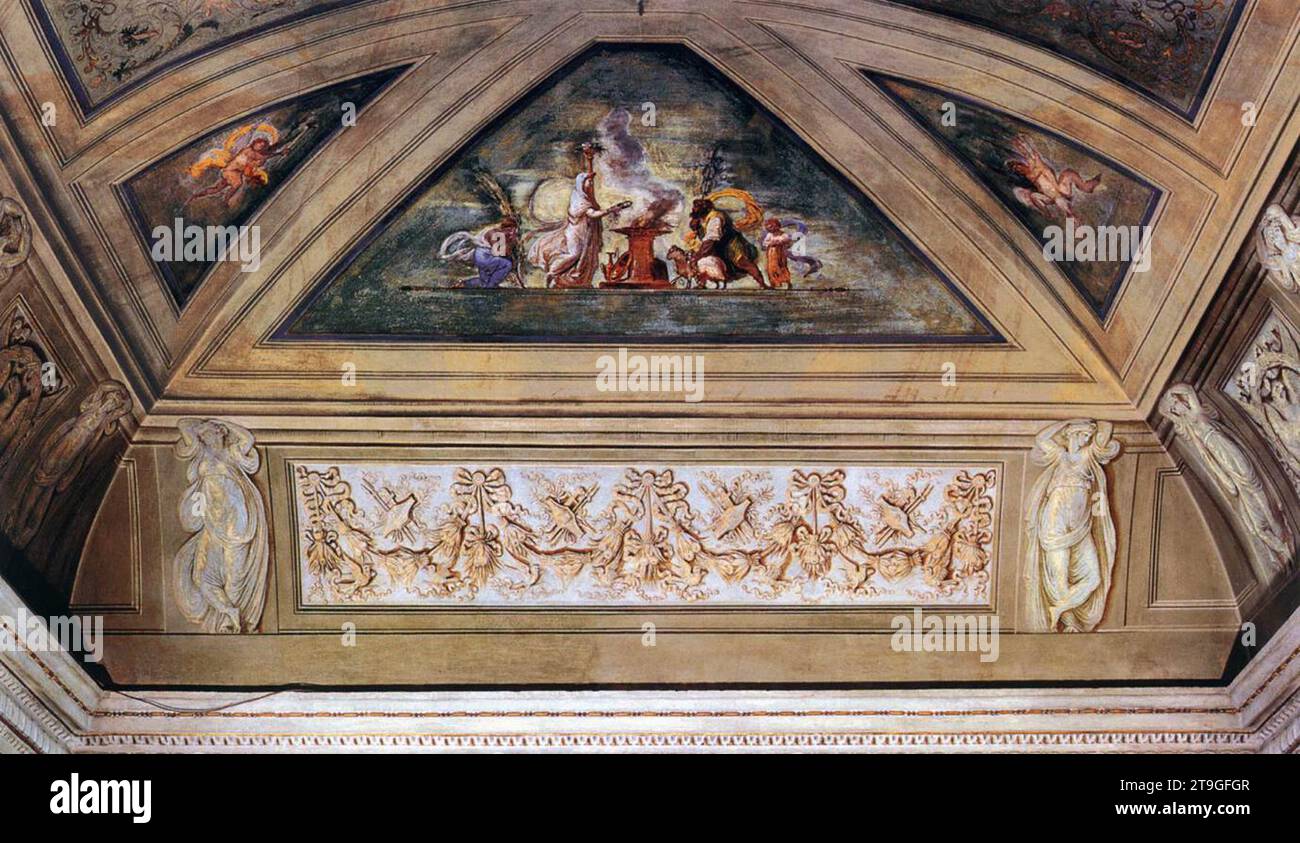 Décoration plafond 1813 par Felice Giani Banque D'Images