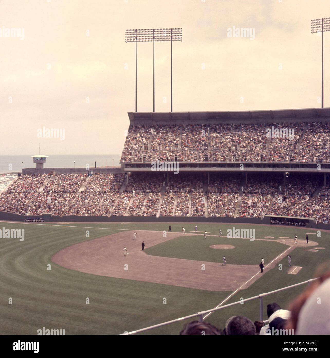 SAN FRANCISCO, CA - 21 MAI : vue générale du match entre les Dodgers de Los Angeles et les Giants de San Francisco lors d'un match MLB le 21 mai 1961 au Candlestick Park à San Francisco, en Californie. (Photo de Hy Peskin) Banque D'Images