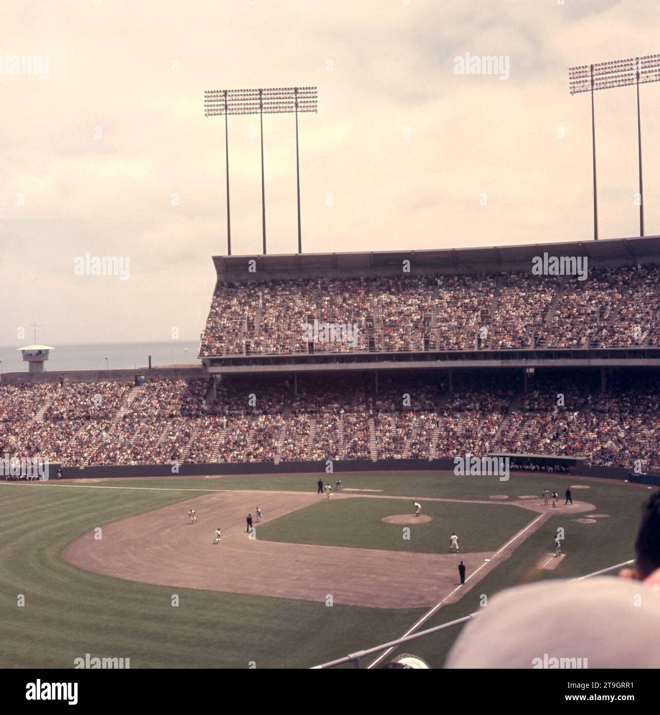 SAN FRANCISCO, CA - 21 MAI : vue générale du match entre les Dodgers de Los Angeles et les Giants de San Francisco lors d'un match MLB le 21 mai 1961 au Candlestick Park à San Francisco, en Californie. (Photo de Hy Peskin) Banque D'Images