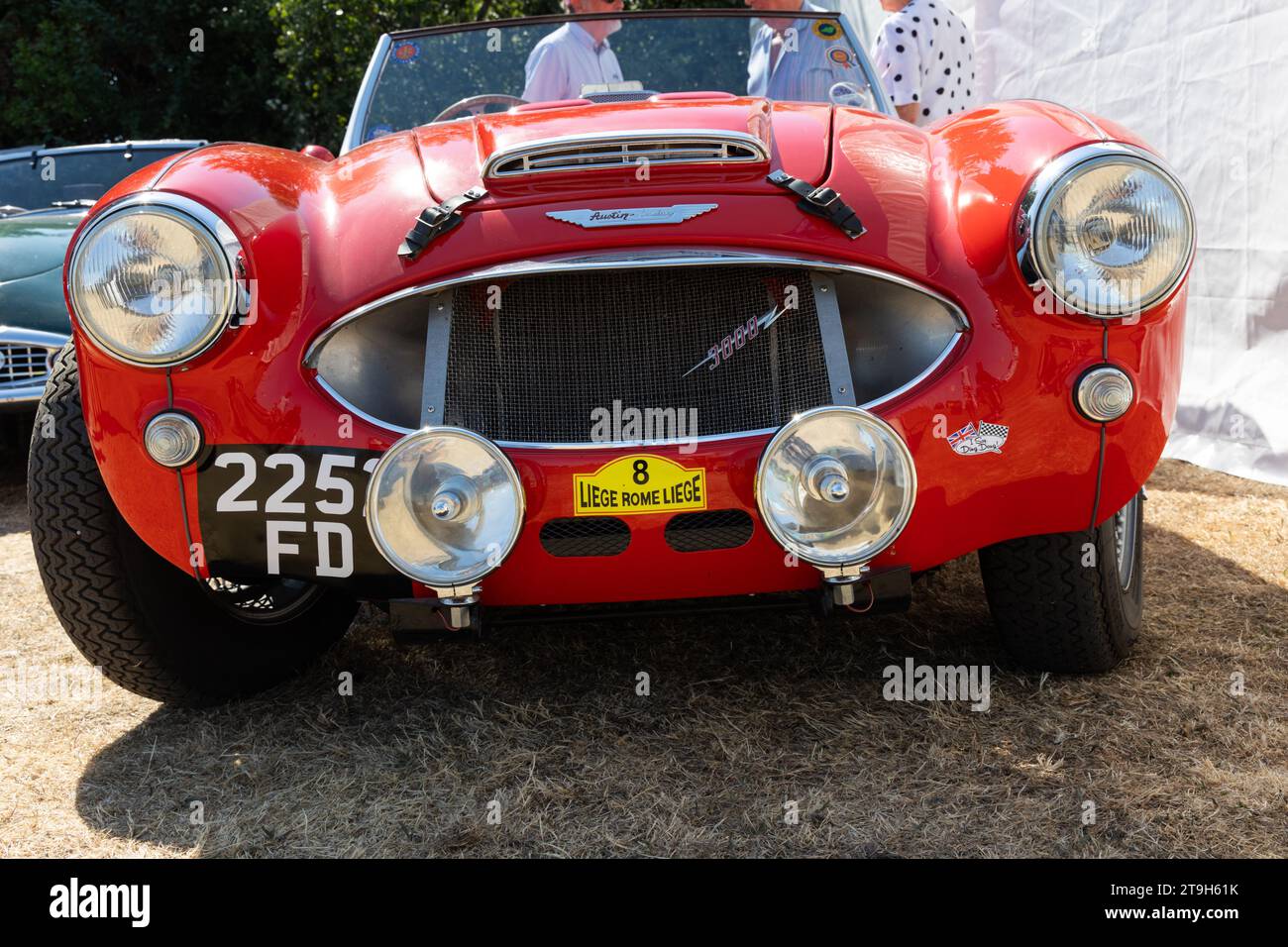 Austin Healey 3000 lors d'un rendez-vous de voitures anciennes à Yarmouth sur l'île de Wight, en Angleterre Banque D'Images