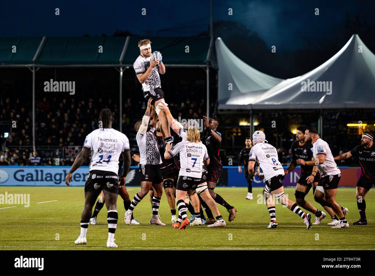 LONDRES, ROYAUME-UNI. 25 novembre 2023. Lors de Saracens vs Bristol Bears - Gallagher Premiership Rugby R au StoneX Stadium le samedi 25 novembre 2023. LONDRES ANGLETERRE. Crédit : Taka G Wu/Alamy Live News Banque D'Images