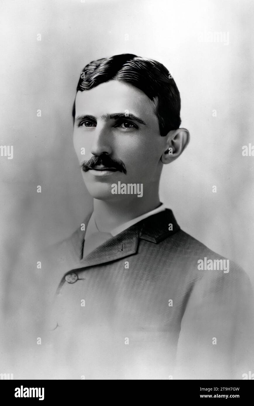Portrait de Nikola Tesla 1856 -1943 Banque D'Images