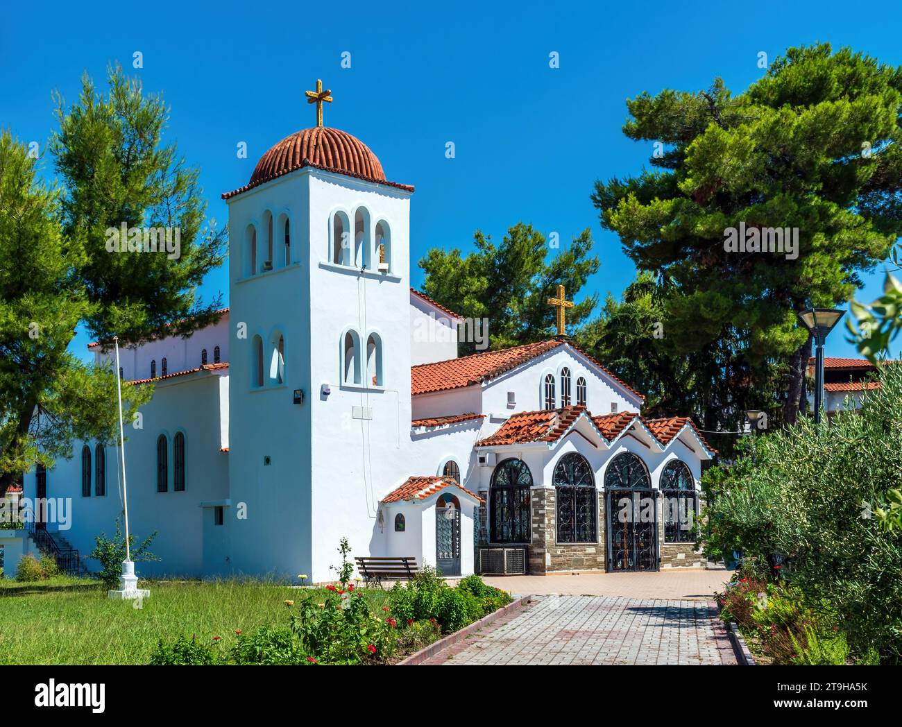 Église orthodoxe en Grèce. Chaniotis, Grèce Banque D'Images