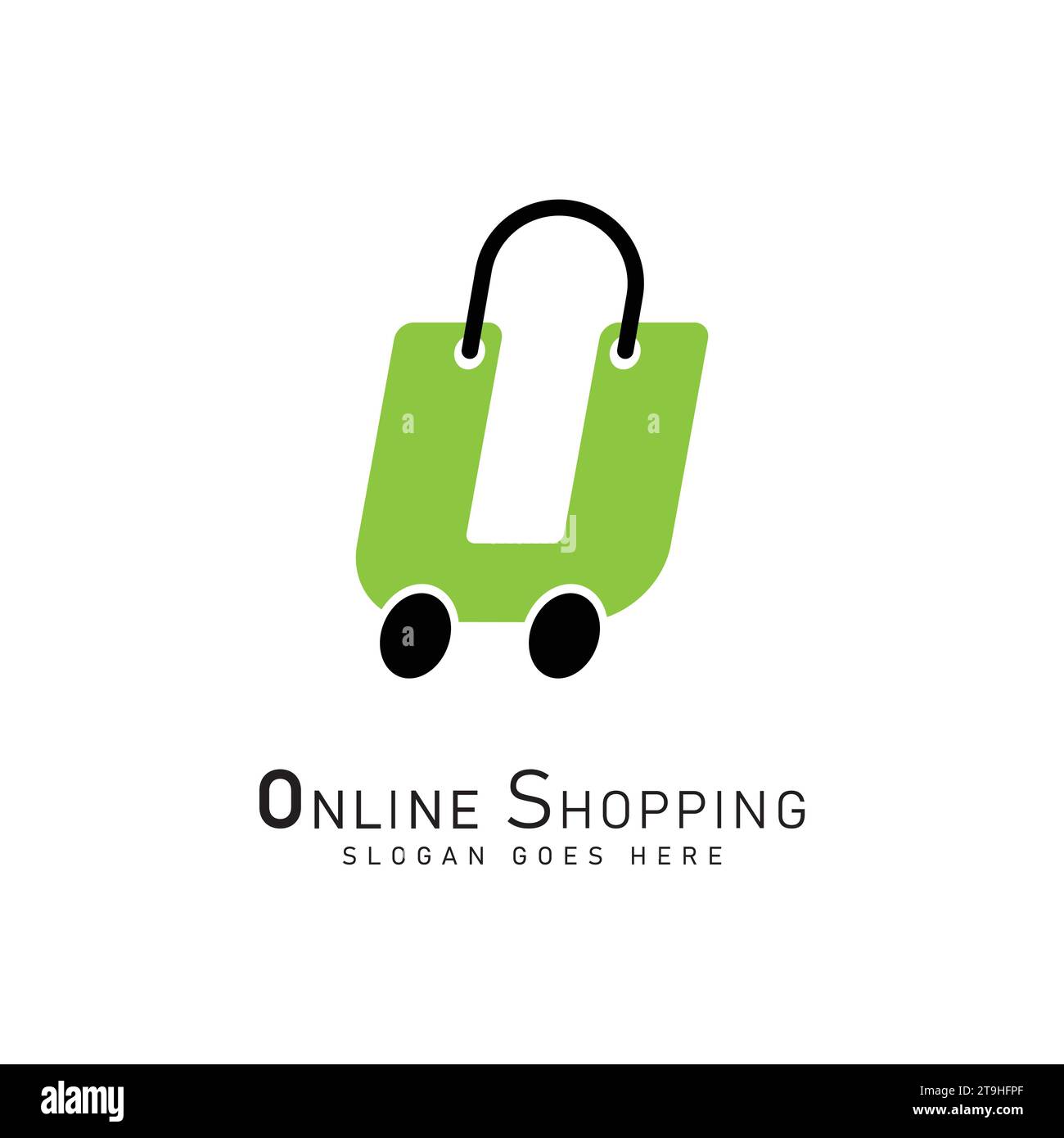 Lettre U pour le modèle de logo Shopping, icône de commerce électronique. Logo vectoriel de concept de sac de conception d'alphabet U. Illustration de Vecteur