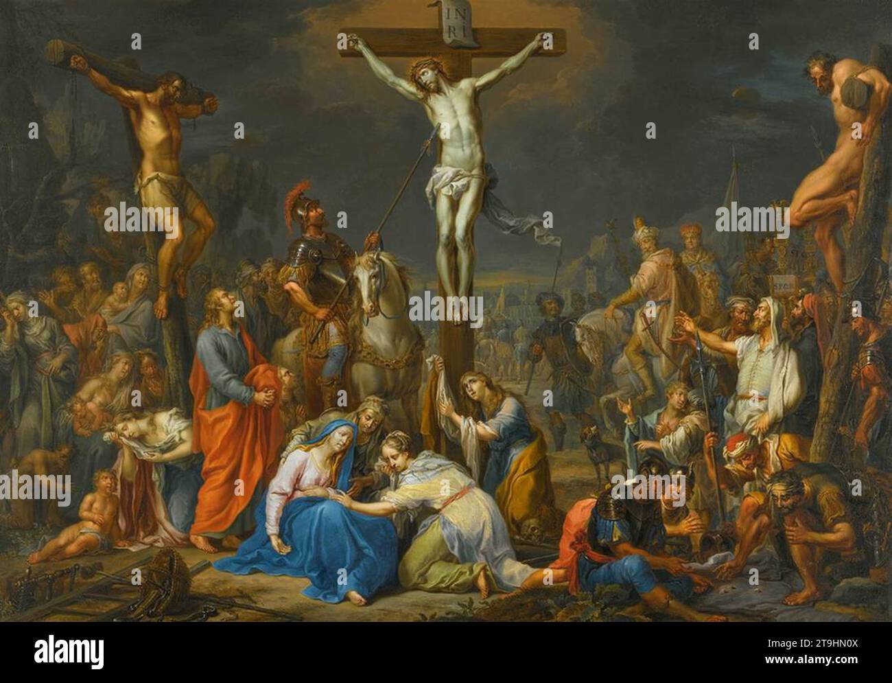 Crucifixion 1741 de Franz Christoph Janneck Banque D'Images