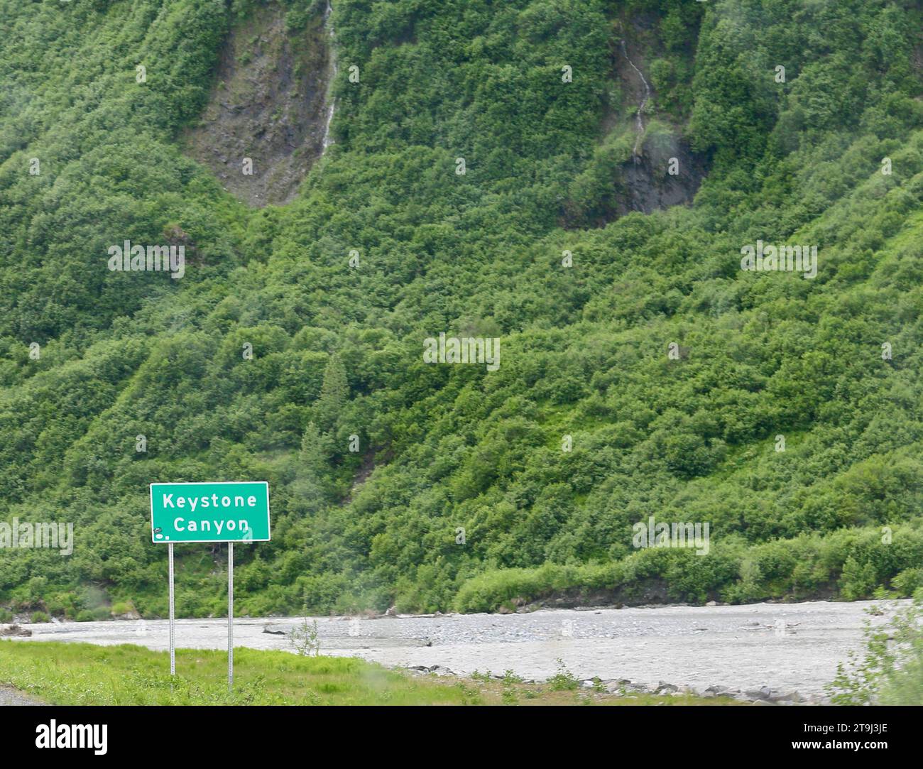 Keystone Canyon, Alaska Banque D'Images