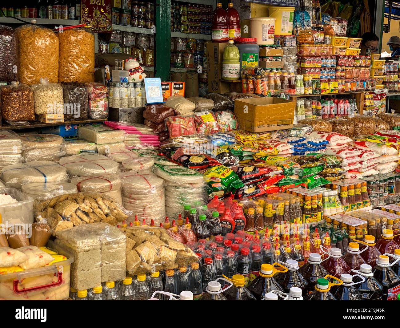 Scène du marché de Binh Tay, Ho Chi Minh-ville, Vietnam. Banque D'Images