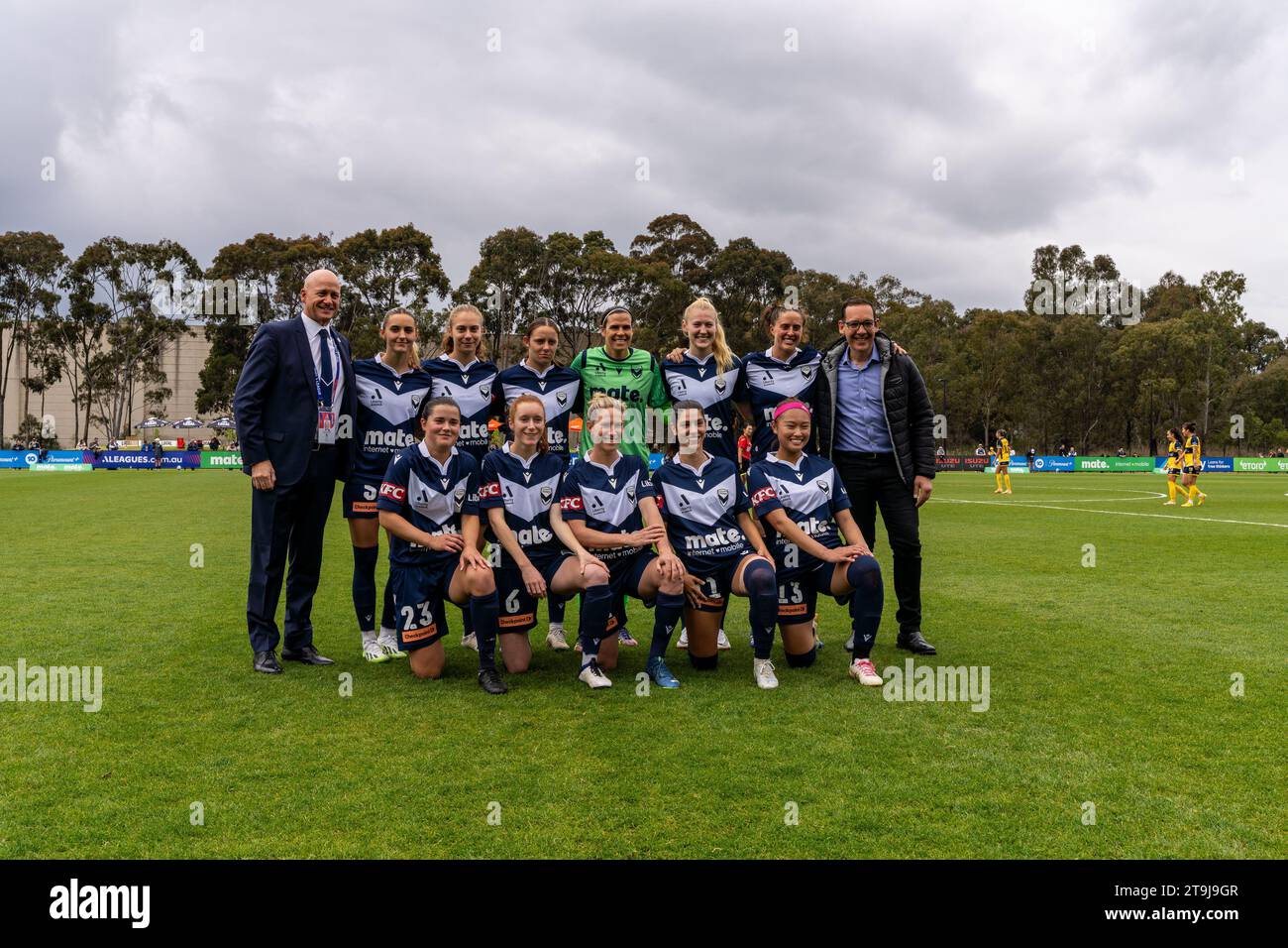 Bundoora, Australie. 26 novembre 2023. Melbourne Victory Women's Starting XI Crédit : James Forrester/Alamy Live News Banque D'Images