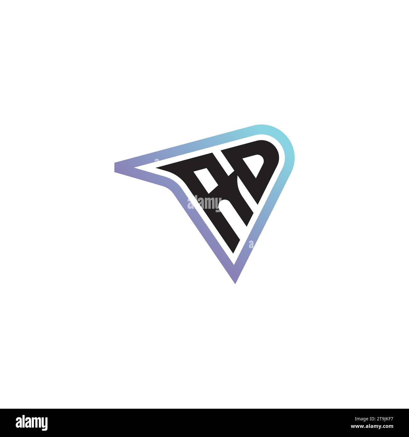 Combinaison de lettres PUBLICITAIRES cool logo eSport ou logo initial de jeu comme conception de concept d'inspiration Illustration de Vecteur