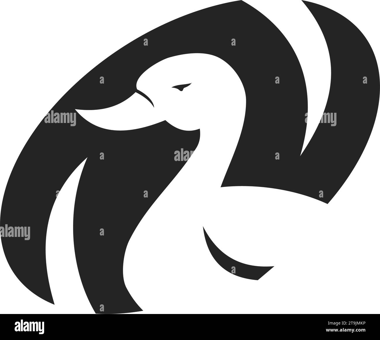 Modèle de logo Duck isolé. Identité de marque. Icône graphique vectoriel abstrait Illustration de Vecteur