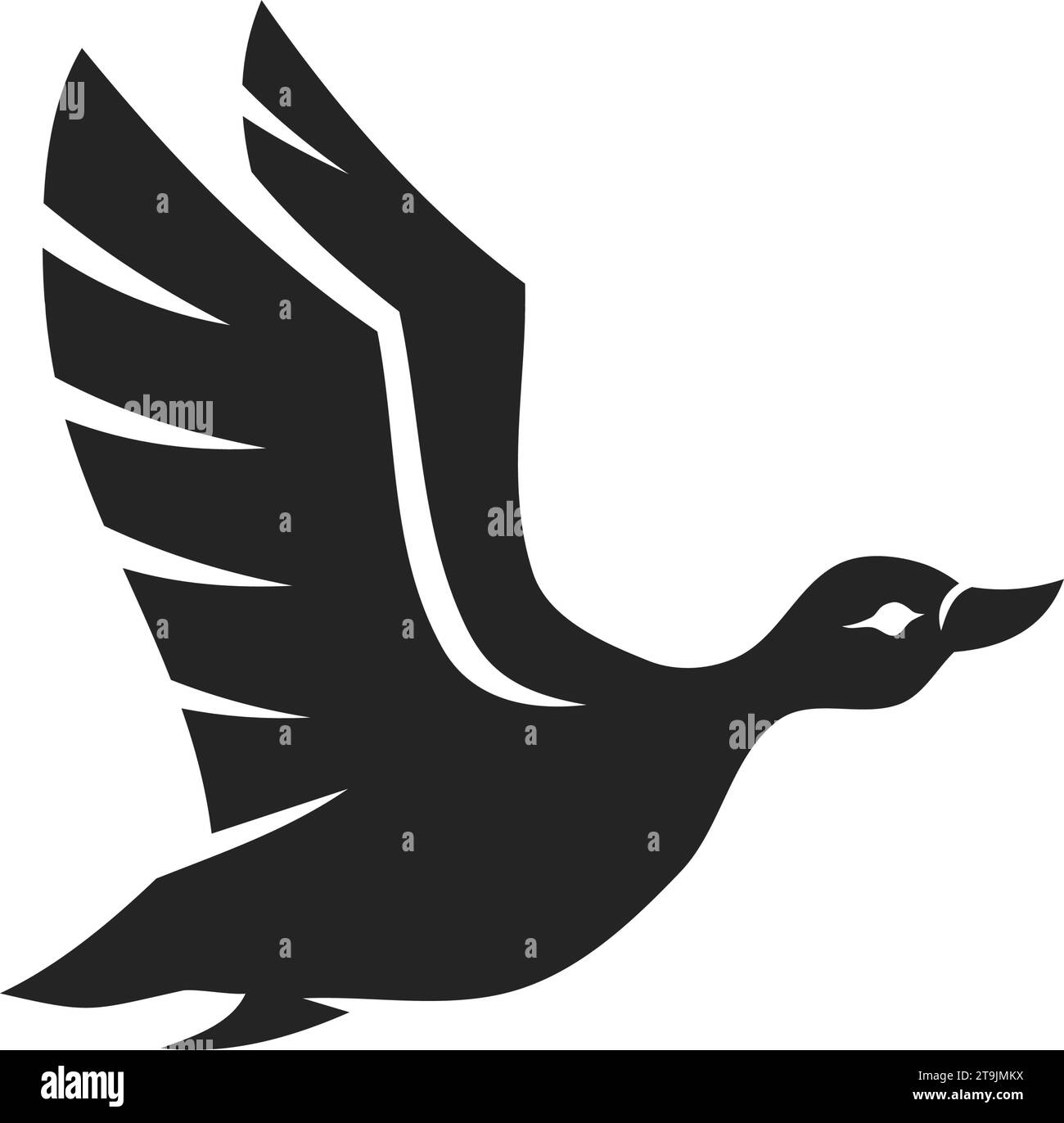 Modèle de logo Duck isolé. Identité de marque. Icône graphique vectoriel abstrait Illustration de Vecteur
