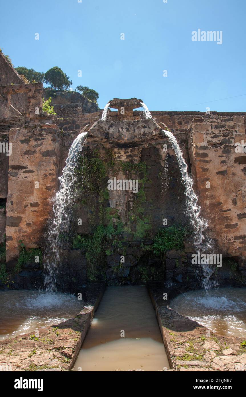 Huasca de Ocampo, Hidalgo, Mexique - 2023 : Santa María Regla Hacienda, une ancienne Hacienda minière aujourd'hui transformée en hôtel Banque D'Images