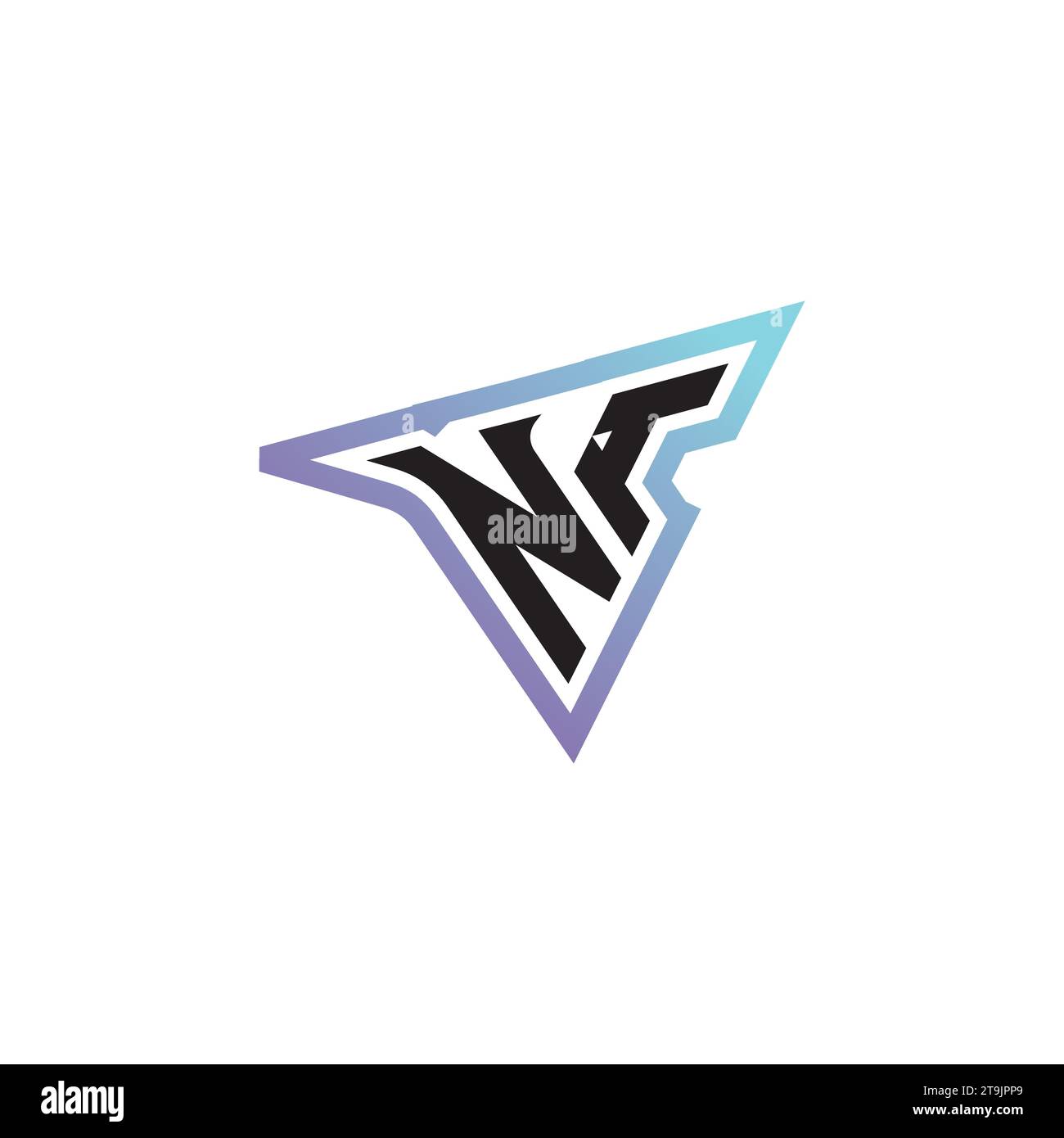 Combinaison de lettres NI logo cool eSport ou logo initial de jeu comme conception de concept inspirant Illustration de Vecteur