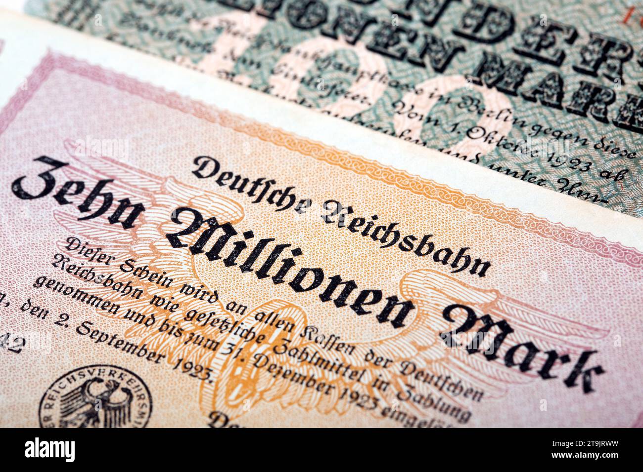 Ancienne monnaie allemande - Mark une histoire d'affaires Banque D'Images