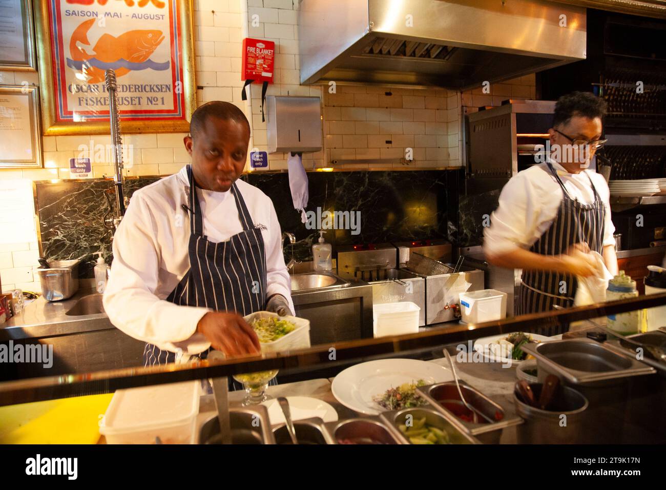 Randall et Aubin Restaurant à Soho, Londres Royaume-Uni Banque D'Images