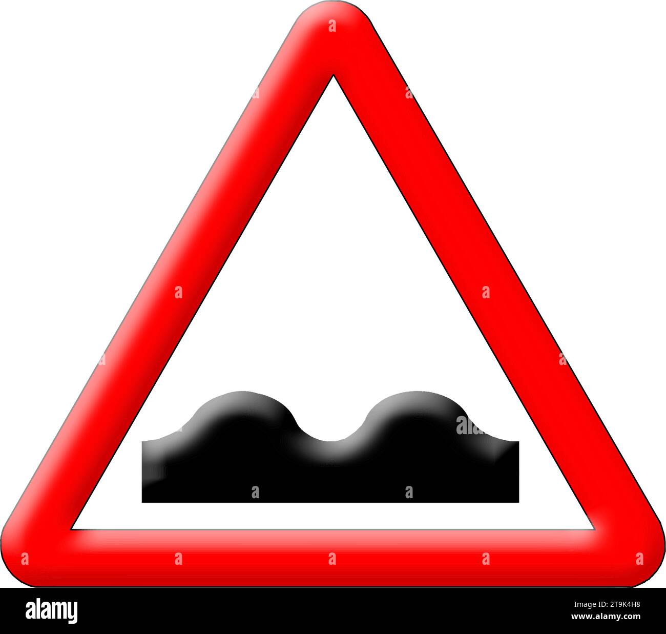 Illustration vectorielle de panneau de signalisation de bosses Illustration de Vecteur