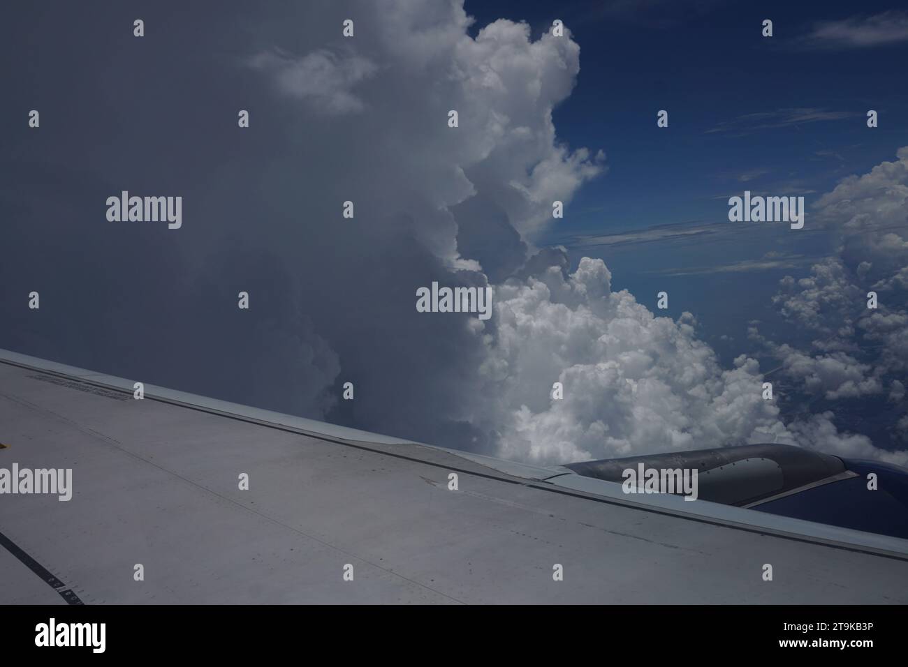 Une vue du ciel sur un vol de New York à Orlando, Floride, États-Unis Banque D'Images