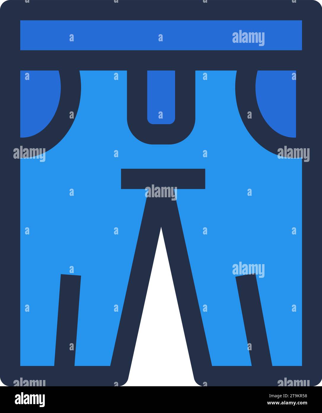 Pictogramme de couleur linéaire de shorts longs sous le genou. Vêtements et chaussures décontractés. Article de garde-robe pour créer un look moderne et tendance. Contour simple vec Illustration de Vecteur