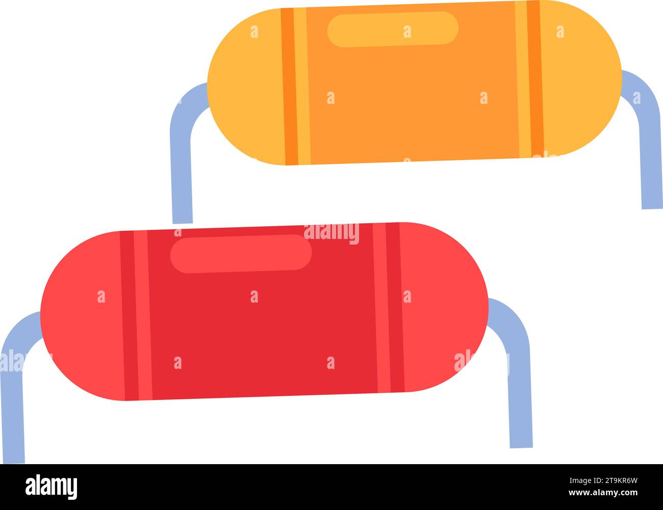 Séparation des fusibles IC usagés, des appareils électroniques domestiques. Dispositifs hors d'usage et susceptibles d'être mis au rebut. Recyclage des produits industriels. Vecteur plat simple Illustration de Vecteur