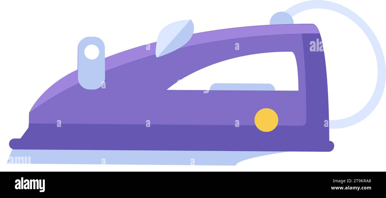 Séparation du fer électrique domestique, appareils domestiques électroniques. Dispositifs hors d'usage et susceptibles d'être mis au rebut. Recyclage des produits industriels. V plat simple Illustration de Vecteur