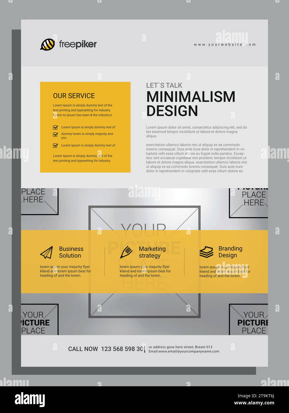 Conception de dépliant professionnel d'entreprise Illustration de Vecteur