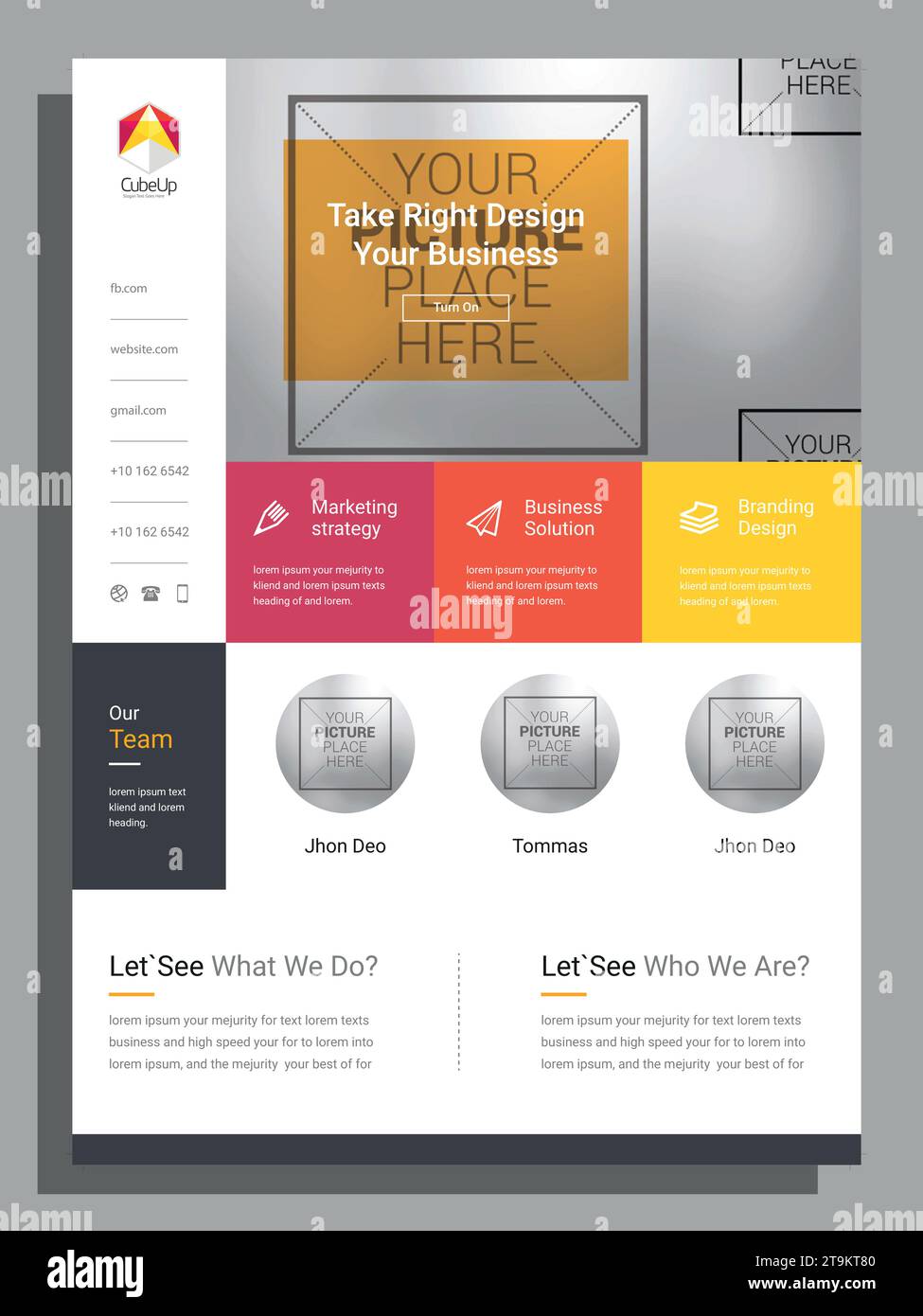 Conception de dépliant professionnel d'entreprise Illustration de Vecteur