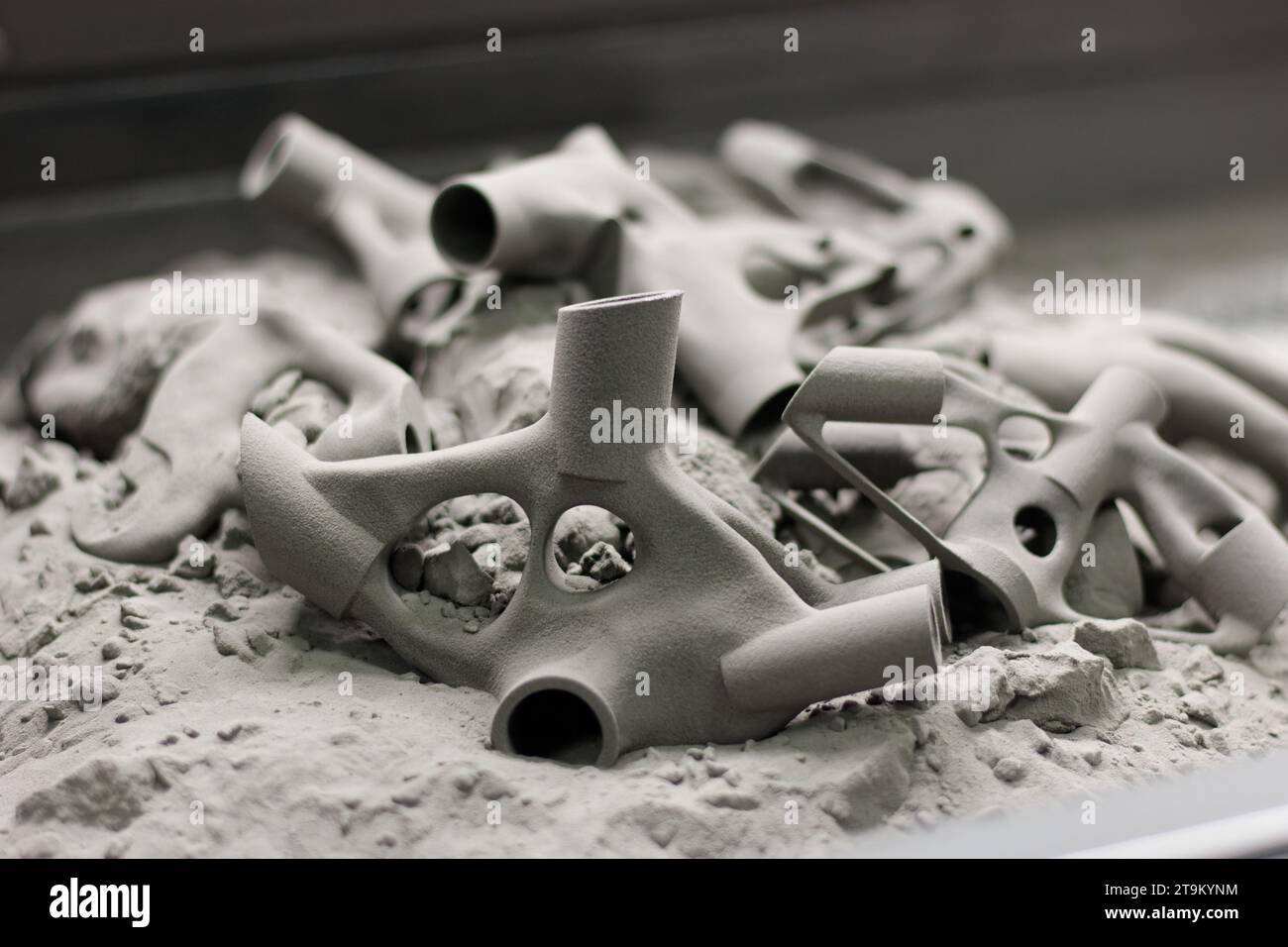 Pièces imprimées en 3D et Generative Design, optimisation de la topologie Banque D'Images