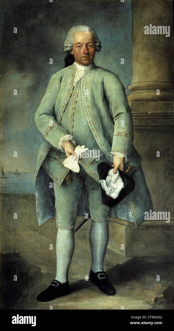 Portrait d'un gentleman 1780s par Alessandro Longhi Banque D'Images