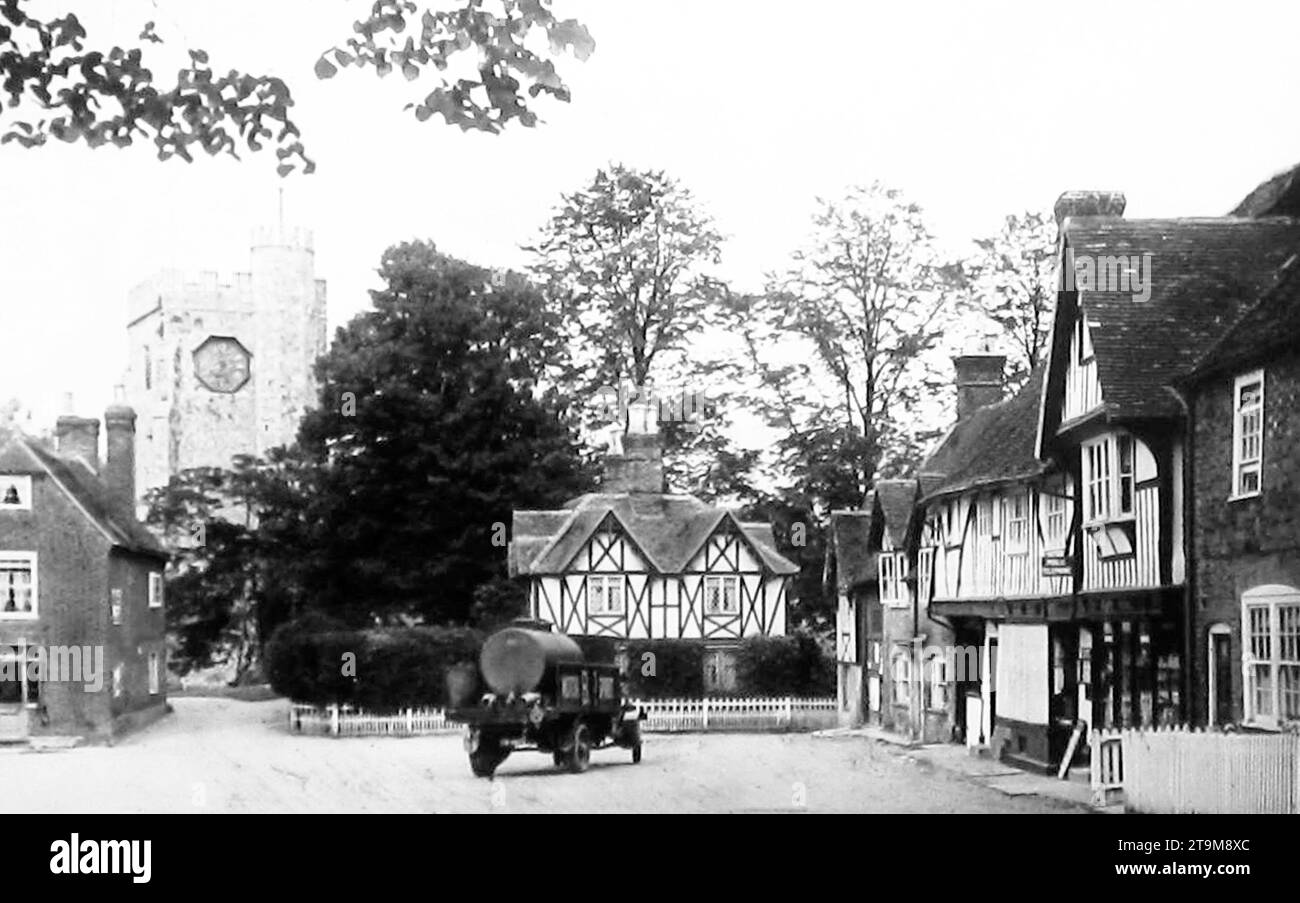 The Square, Chilham, Kent, début des années 1900 Banque D'Images