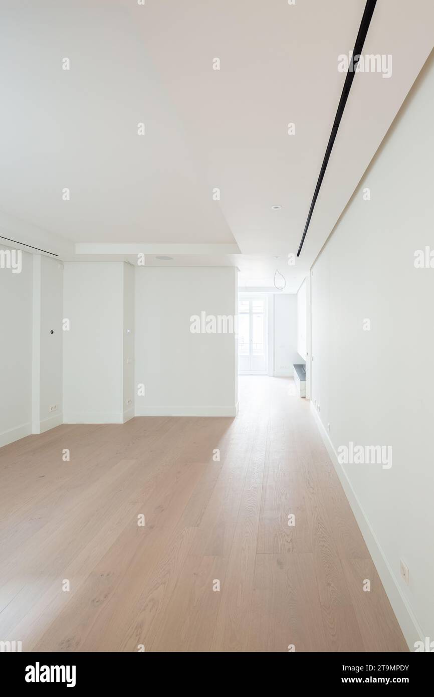 Découvrez le summum de l'élégance et de la sophistication dans ce penthouse de luxe à couper le souffle, situé au cœur de Madrid. Banque D'Images