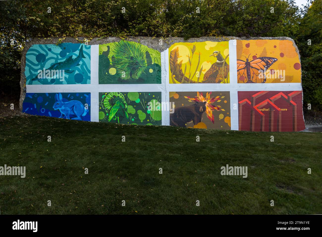 Street art à Detroit, États-Unis Banque D'Images