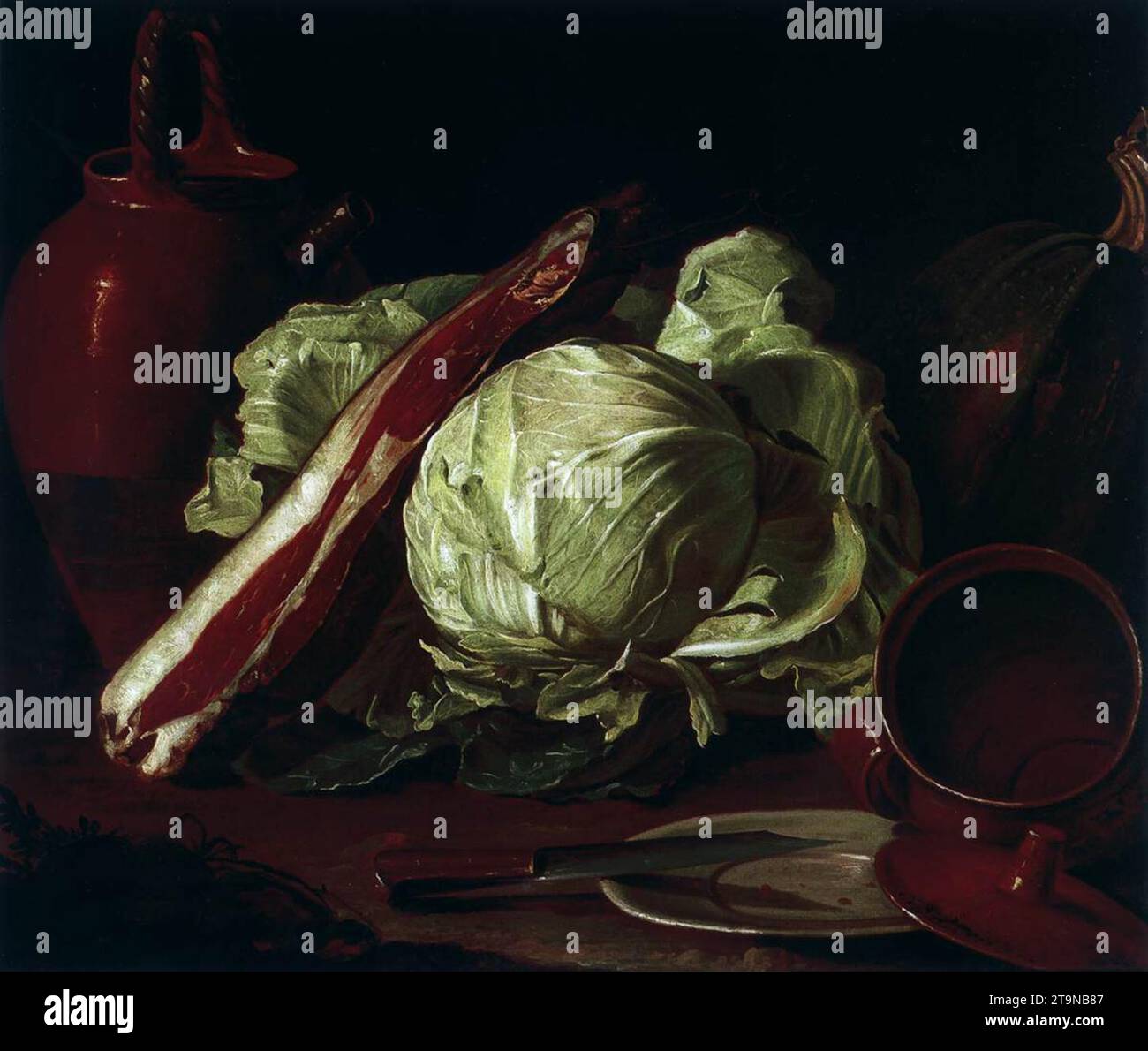 Nature morte vers 1710 de Cristoforo Munari Banque D'Images