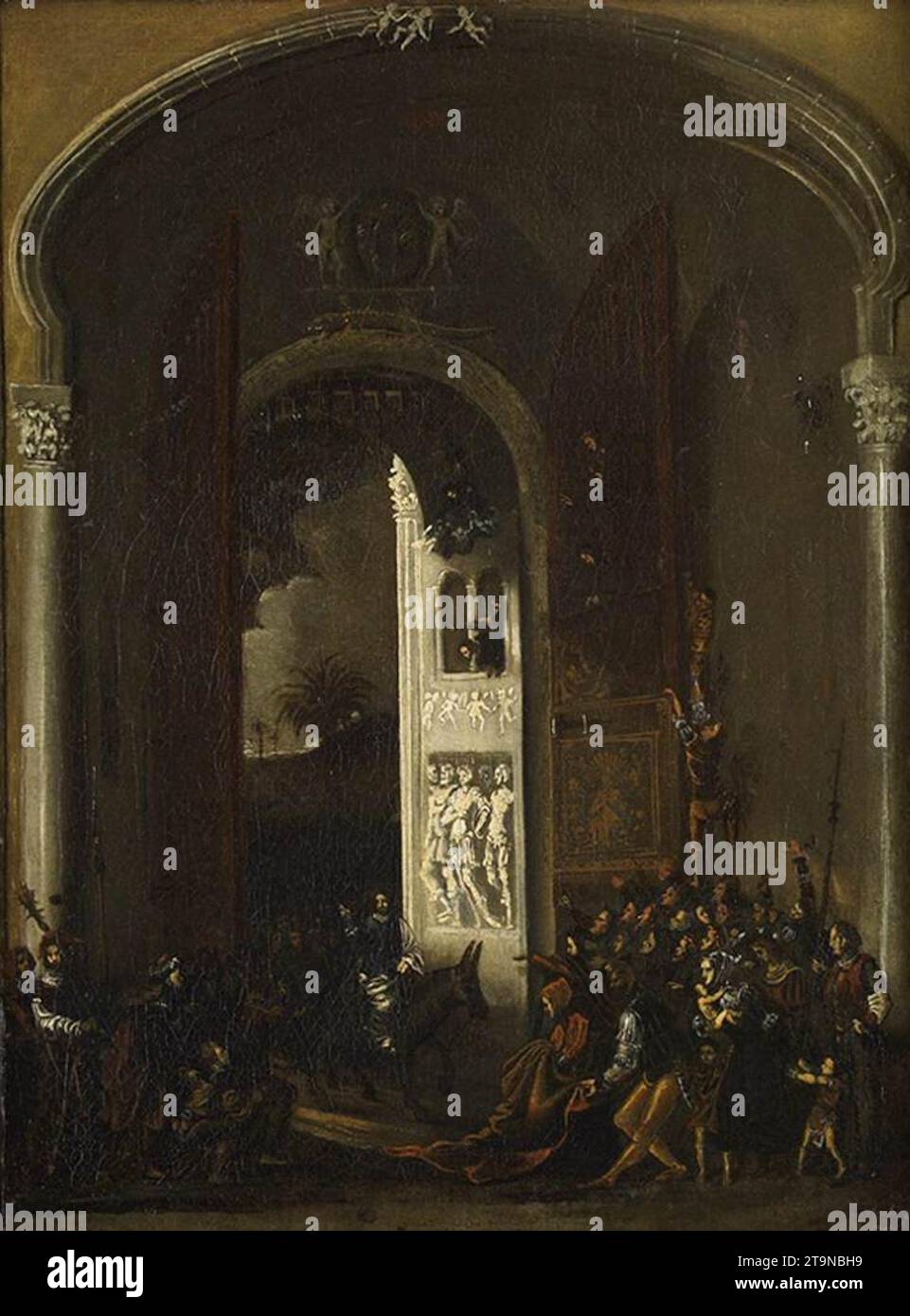 Entrée du Christ à Jérusalem - par François de Nome Banque D'Images