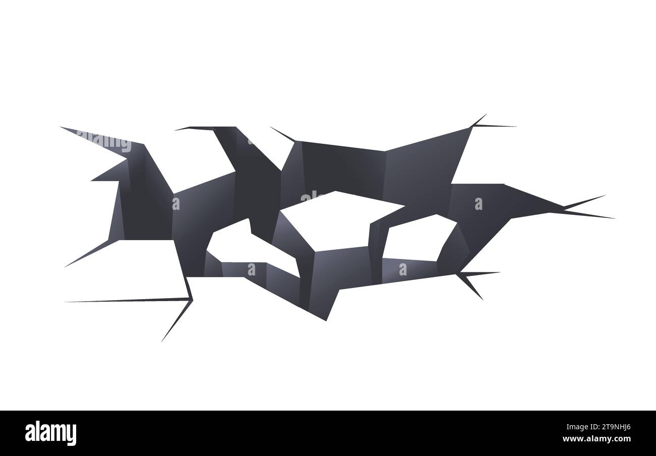 Fissure au sol au niveau du vecteur de plancher Illustration de Vecteur