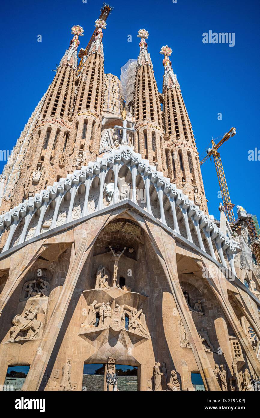 La sagrada familia Barcelone vue extérieure Banque D'Images