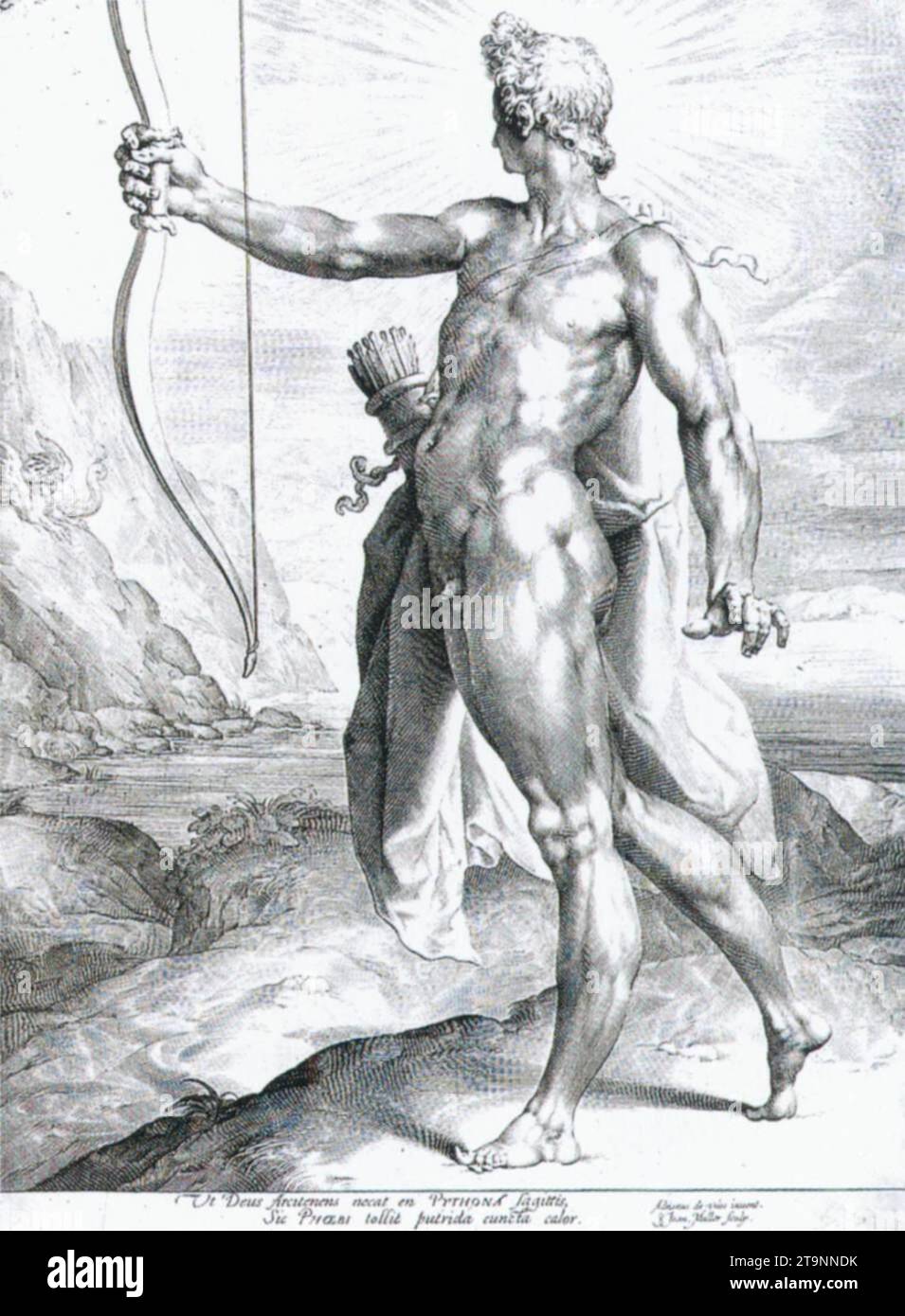 Apollo c. 1598 de Jan Harmensz. Muller Banque D'Images