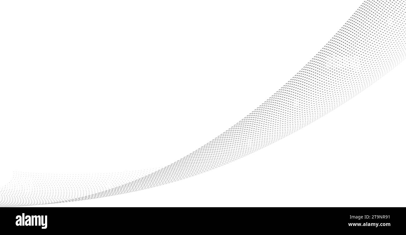Fond abstrait de technologie géométrique. Courbe ou vague en pointillés. Illustration de Vecteur