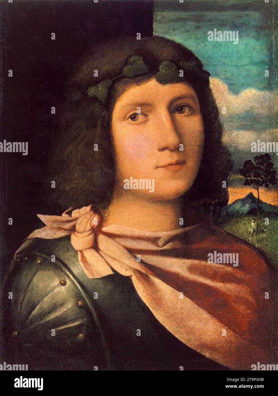 Portrait d'un jeune homme - par Palma Vecchio Banque D'Images