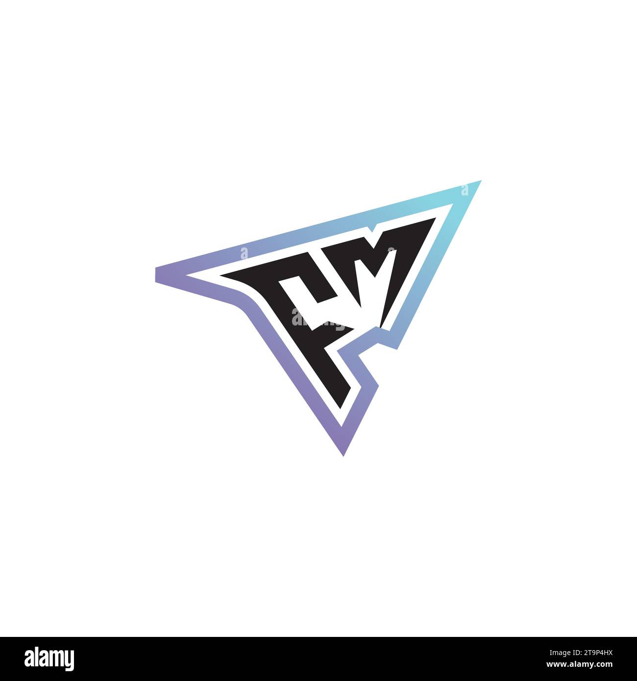 Combinaison de lettres FM logo cool eSport ou logo initial de jeu comme conception de concept d'inspiration Illustration de Vecteur