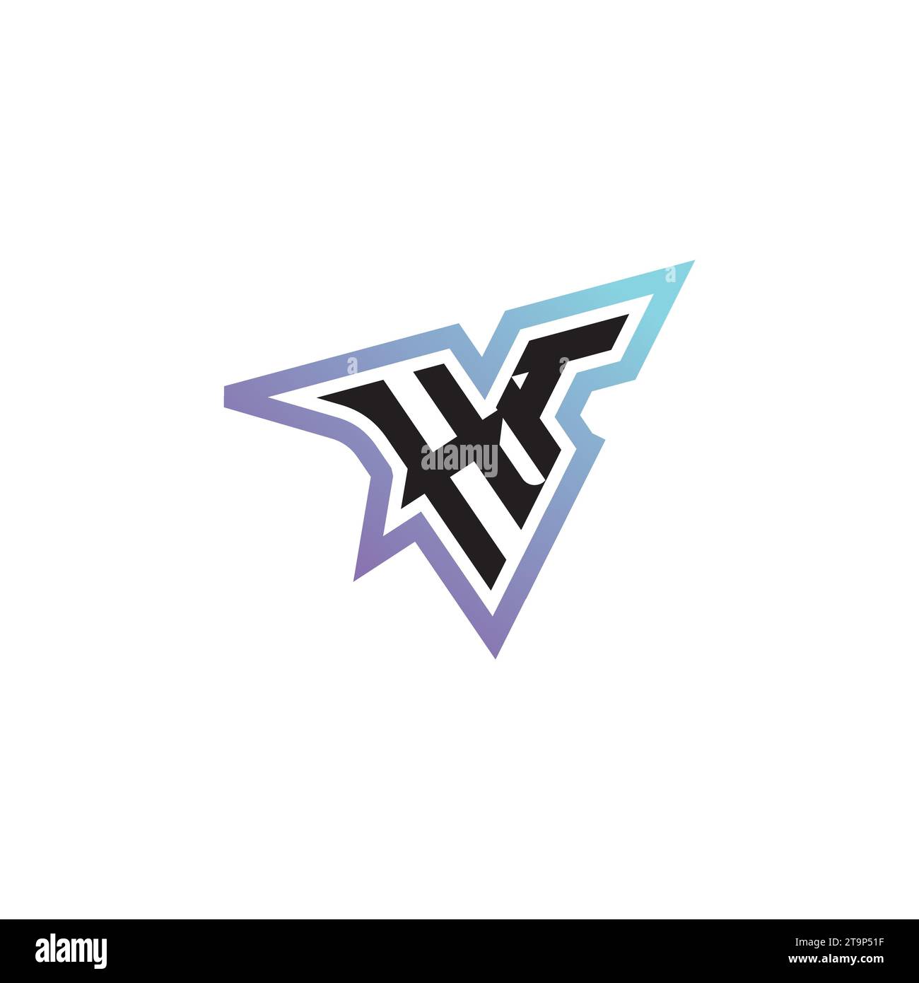HI lettre combinaison cool logo eSport ou logo initial de jeu comme un concept de conception inspirante Illustration de Vecteur