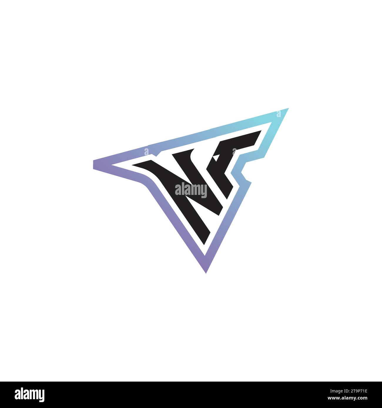 Combinaison de lettres NI logo cool eSport ou logo initial de jeu comme conception de concept inspirant Illustration de Vecteur