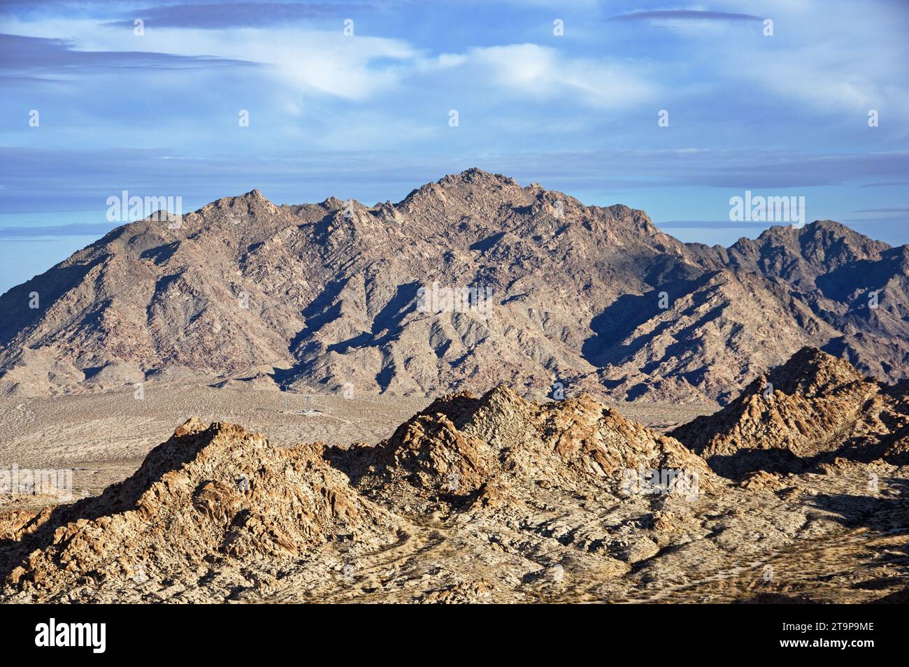 Sheep Hole Mountains dans le désert de Mojave Banque D'Images