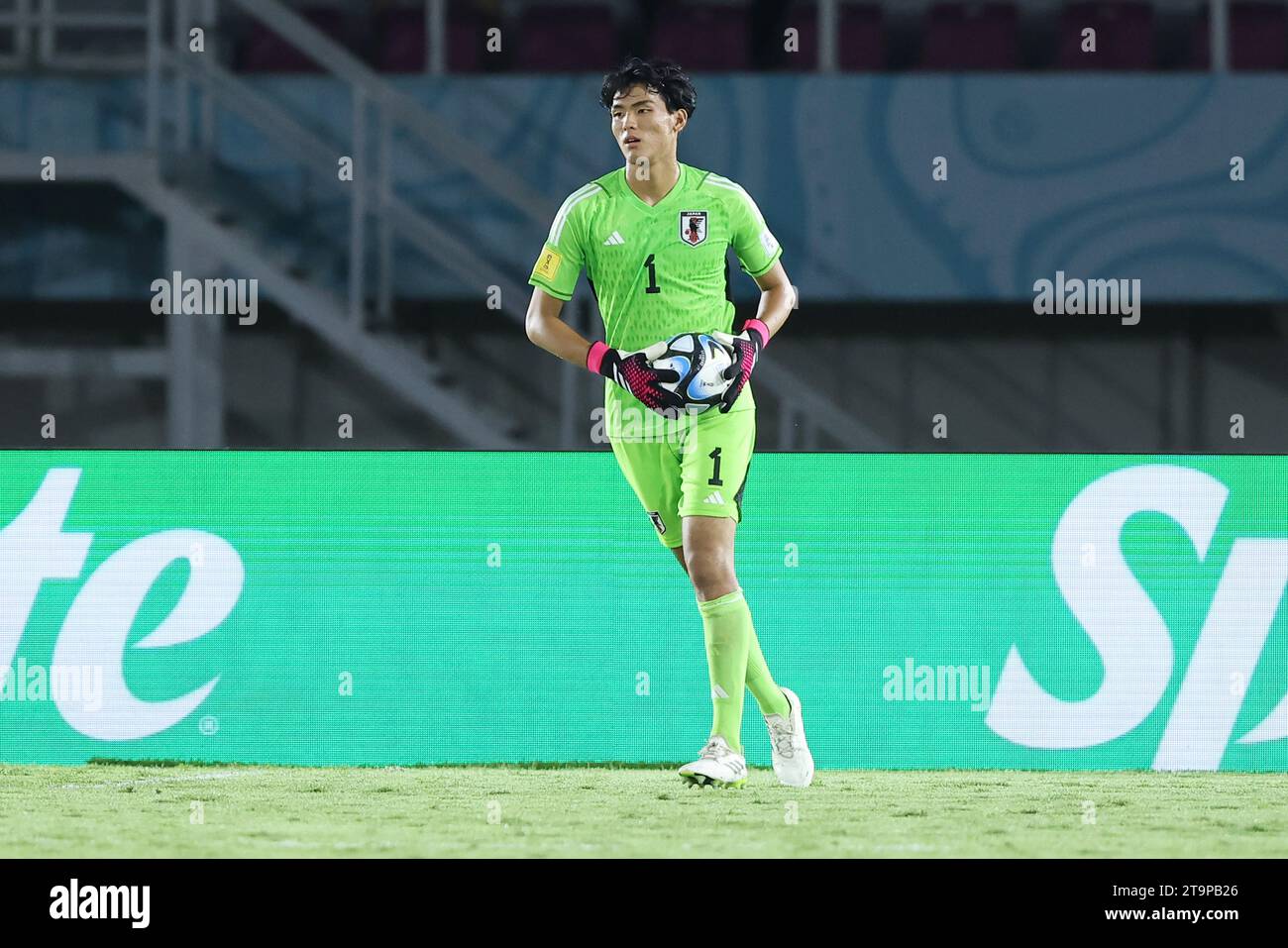 Surakarta, Indonésie. 20 novembre 2023. Le Japonais Wataru Goto lors de la coupe du monde U-17 de la FIFA, Indonésie 2023 Round of 16 Match entre l'Espagne 2-1 Japon au Stade Manahan à Surakarta, Indonésie, le 20 novembre 2023. Crédit : AFLO/Alamy Live News Banque D'Images