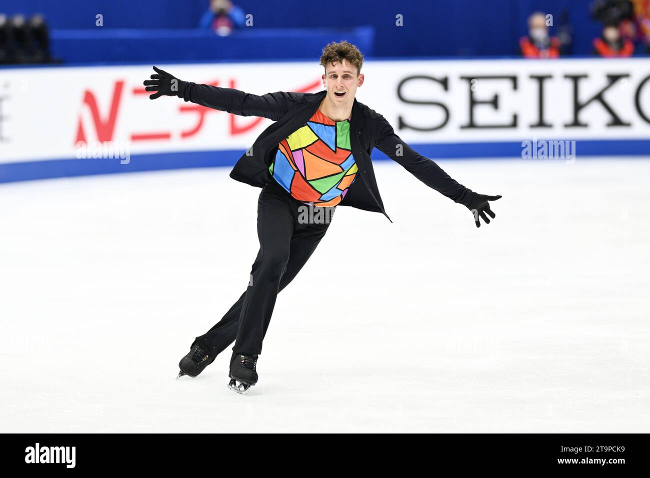 Lukas Britschgi (SUI), 24 NOVEMBRE 2023 - Patinage artistique : Grand Prix ISU de patinage artistique Trophée NHK 2023/24 Programme court masculin à Osaka, Japon. (Photo de MATSUO.K/AFLO SPORT) Banque D'Images