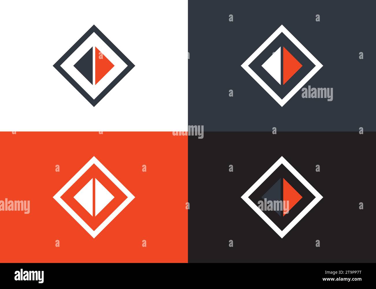 vecteur de logo carré. design icône. symbole carré. monogramme maison. symbole de marque de signe Illustration de Vecteur